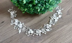 Bridal hair piece Bridal hair vine Silver Bridal headpiece Bridal hair comb Silver Wedding hair comb Wedding hair piece Silver hair vine