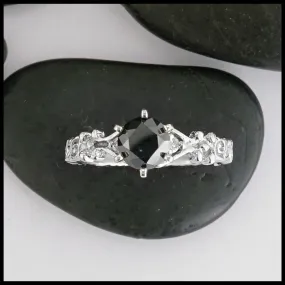 Celtic Scroll Ring with Diamonds