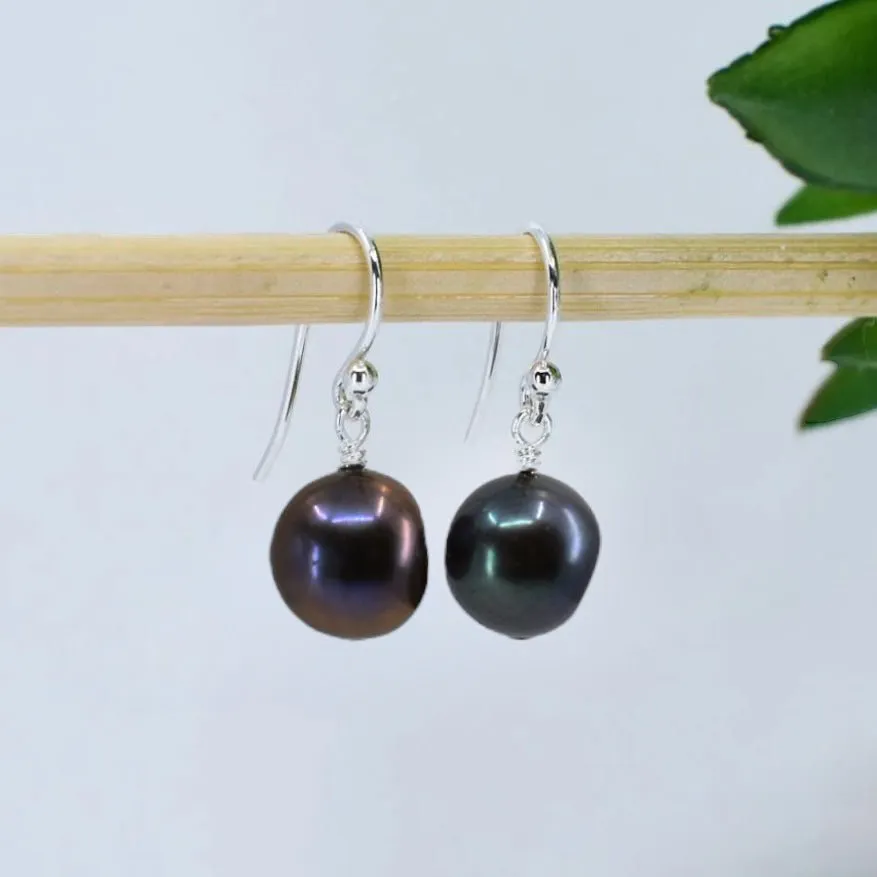 Champagne Freshwater Pearl Drop Earrings