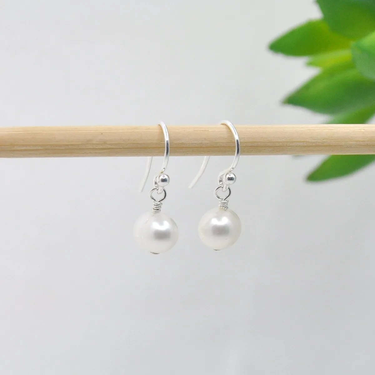 Champagne Freshwater Pearl Drop Earrings