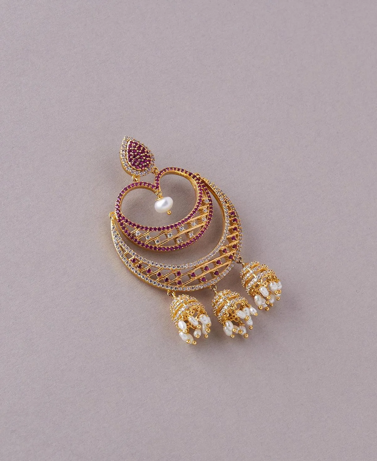 Chandbali And Pearl Jhumka