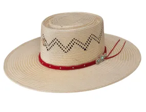 Charlie 1 Horse Natural Painted Borders Straw Cowgirl Hat CSPNTB-2540