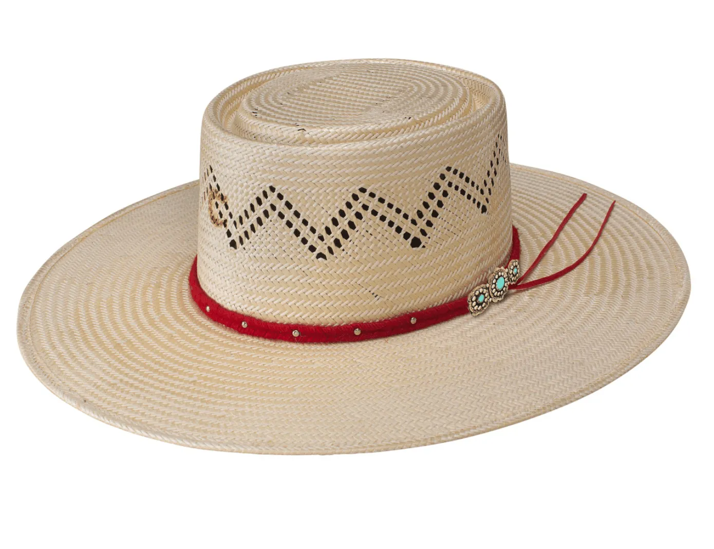 Charlie 1 Horse Natural Painted Borders Straw Cowgirl Hat CSPNTB-2540