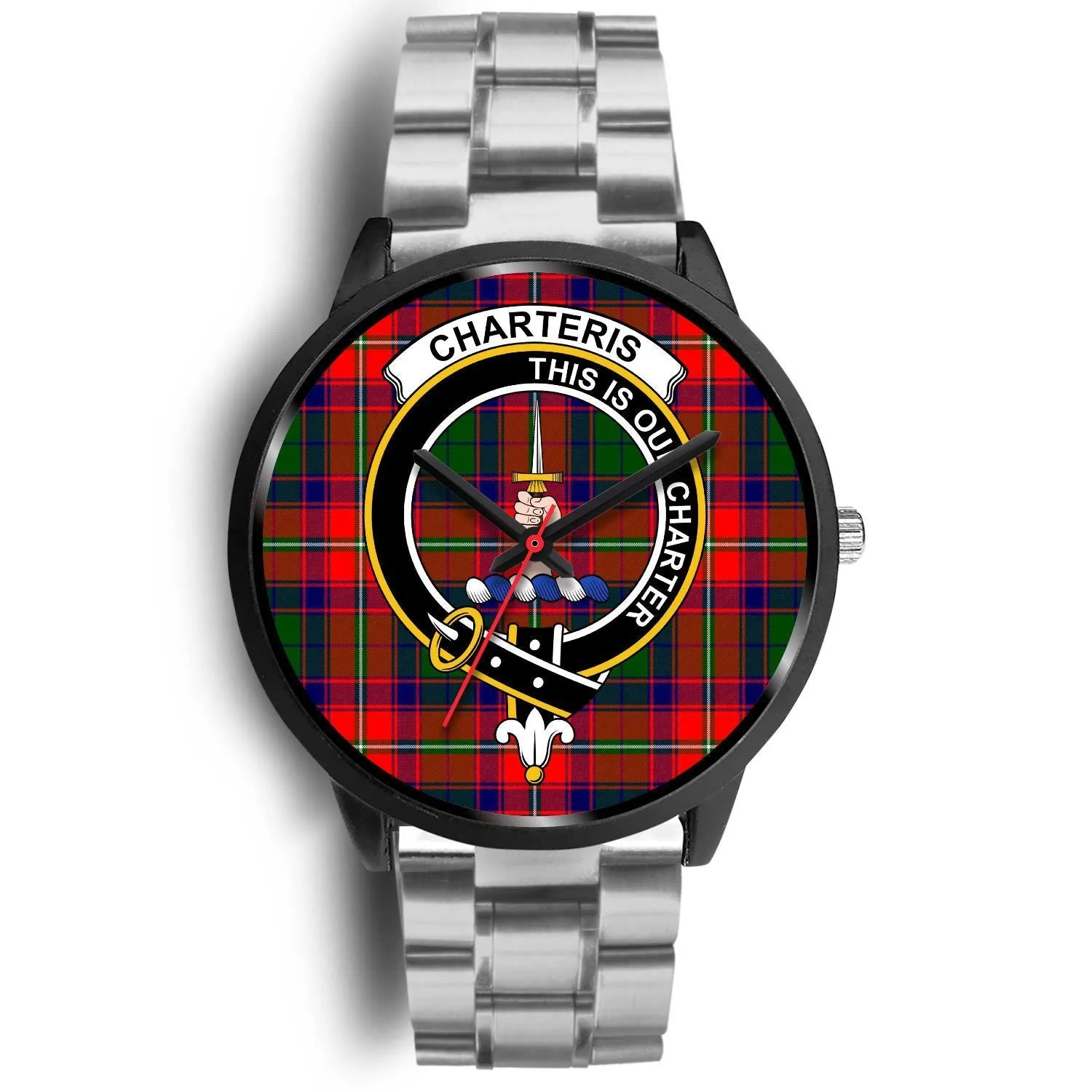 Charteris District Clan Badge Tartan Black Watch