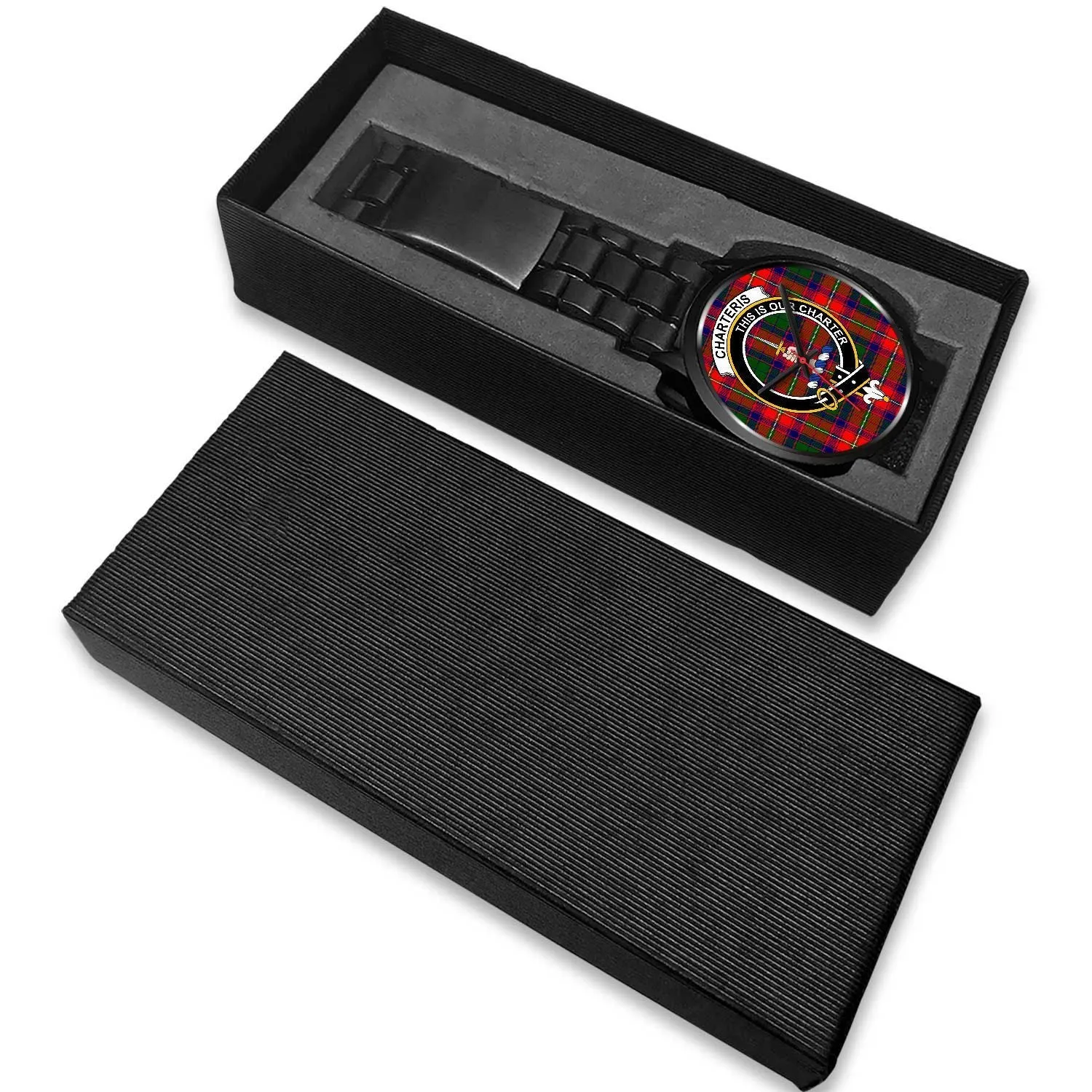 Charteris District Clan Badge Tartan Black Watch