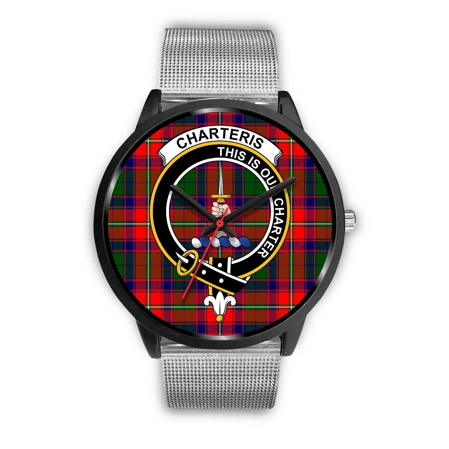 Charteris District Clan Badge Tartan Black Watch