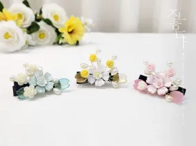 Cherry Blossom & Rose Hairpin (3 Colors)