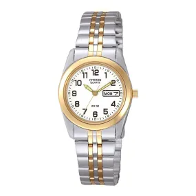 Citizen Ladies White Round Face Watch - EQ0514-57A