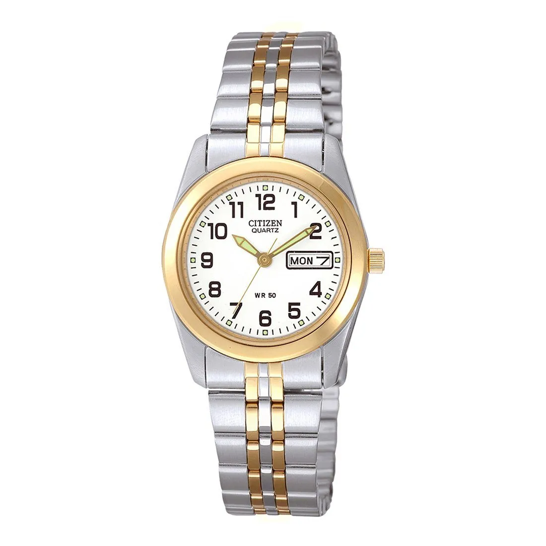 Citizen Ladies White Round Face Watch - EQ0514-57A