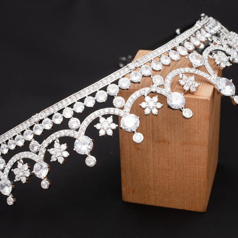 Classic Design Cubic Zirconia Wedding Bridal Tiara Crown CH10342