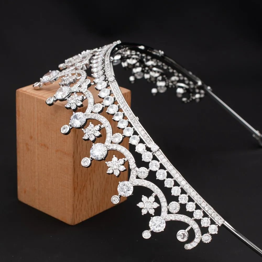 Classic Design Cubic Zirconia Wedding Bridal Tiara Crown CH10342