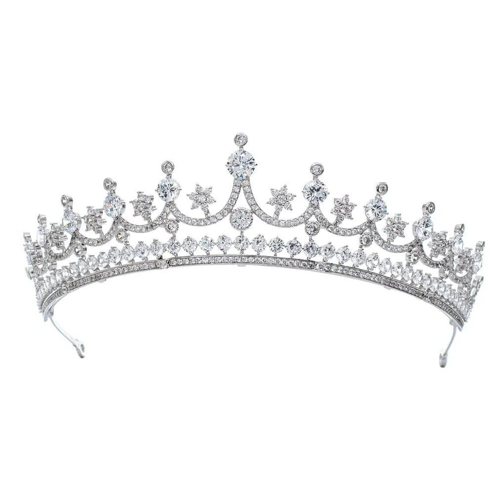 Classic Design Cubic Zirconia Wedding Bridal Tiara Crown CH10342