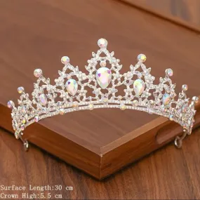 Classic Pear/Round Wedding Tiara