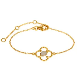 Clover Moonstone Bracelet