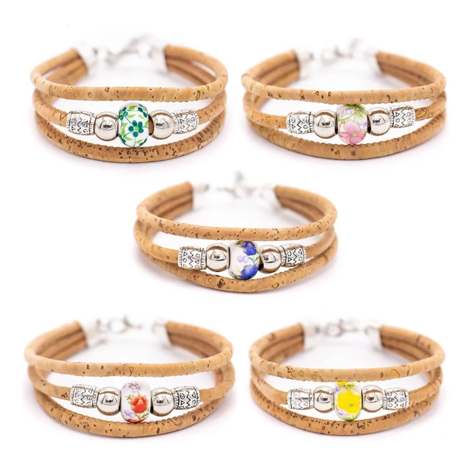 Colored porcelain beads handmade bracelet for women BR-462-MIX-5