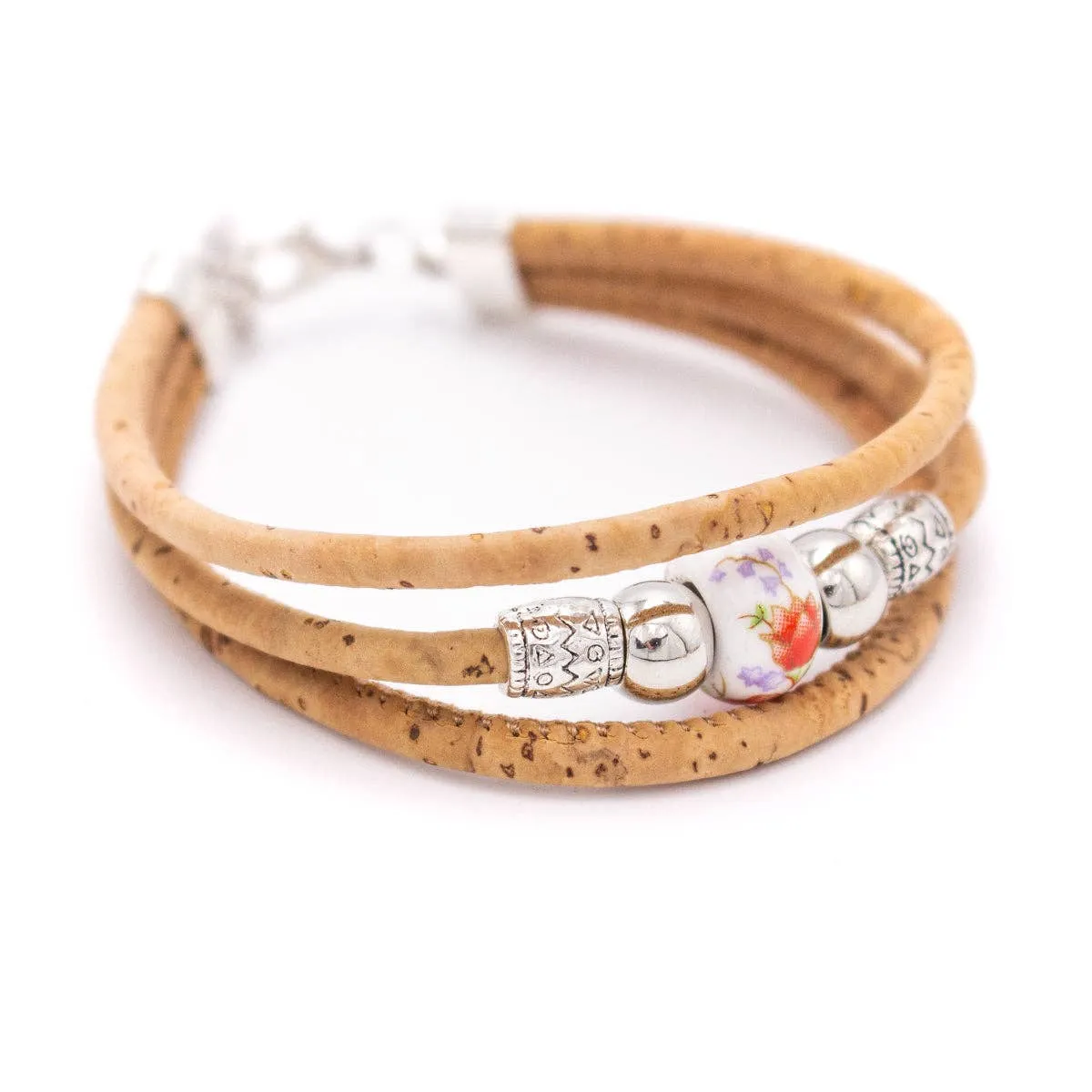Colored porcelain beads handmade bracelet for women BR-462-MIX-5