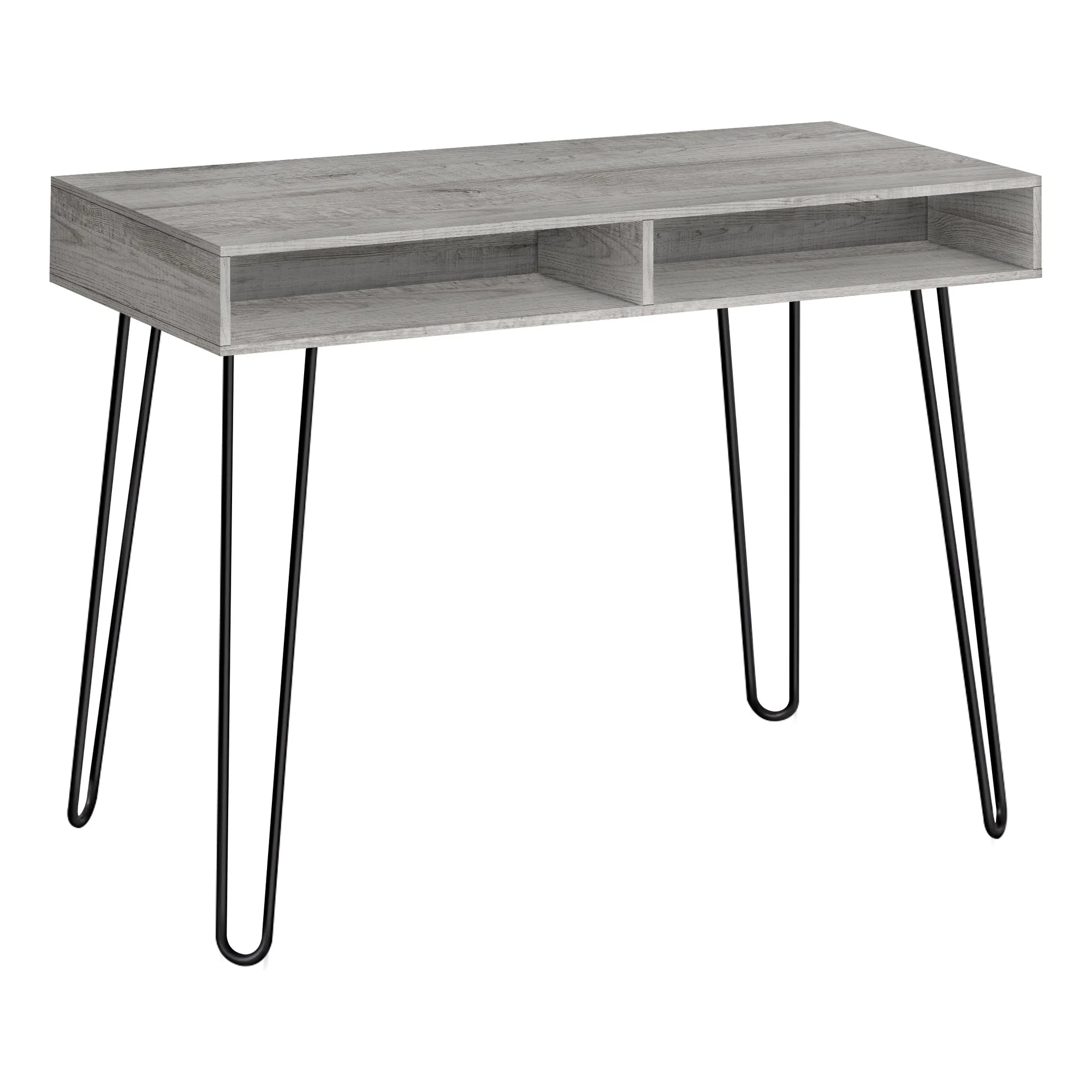 Computer Desk - 40"L / Grey / Black Metal
