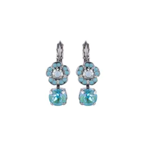 Cosmos Drop Leverback Earrings in "Aegean Coast" *Custom*