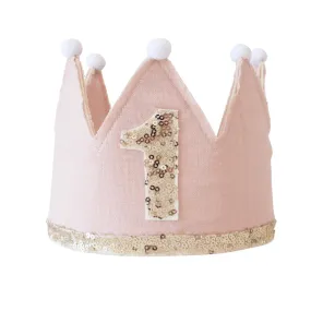 Crown 1st Birthday Pink