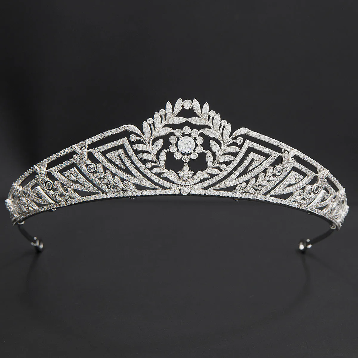 Cubic Zirconia Royal Replica Tiara for Wedding,Crystal Bride Tiaras for Bride CH10360
