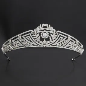 Cubic Zirconia Royal Replica Tiara for Wedding,Crystal Bride Tiaras for Bride CH10360