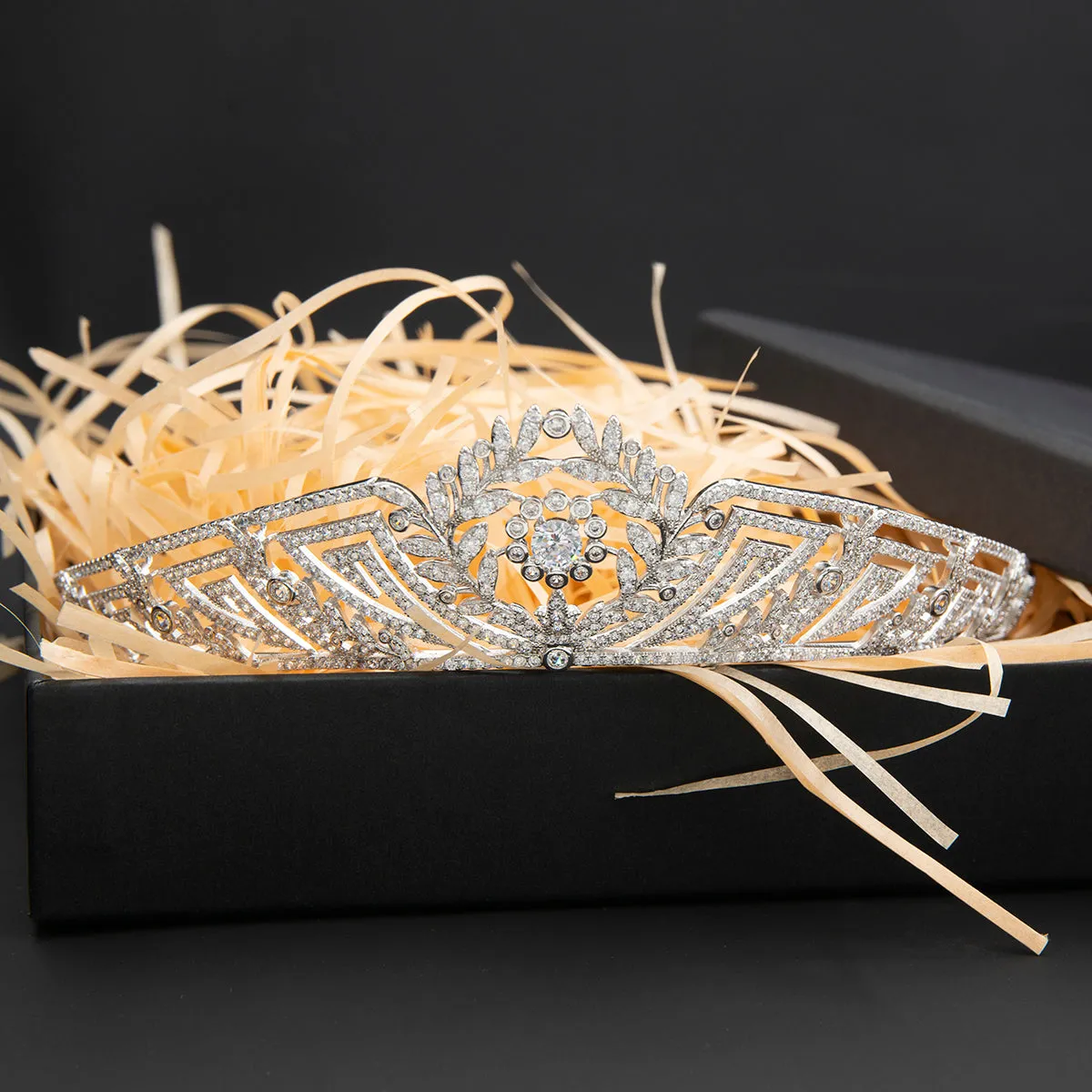 Cubic Zirconia Royal Replica Tiara for Wedding,Crystal Bride Tiaras for Bride CH10360