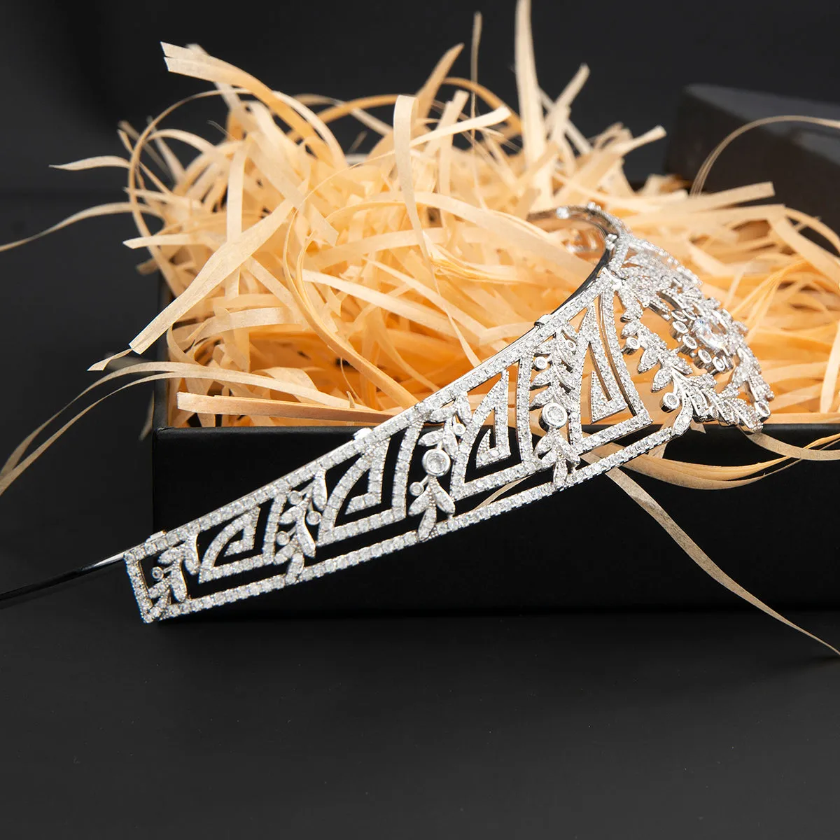 Cubic Zirconia Royal Replica Tiara for Wedding,Crystal Bride Tiaras for Bride CH10360