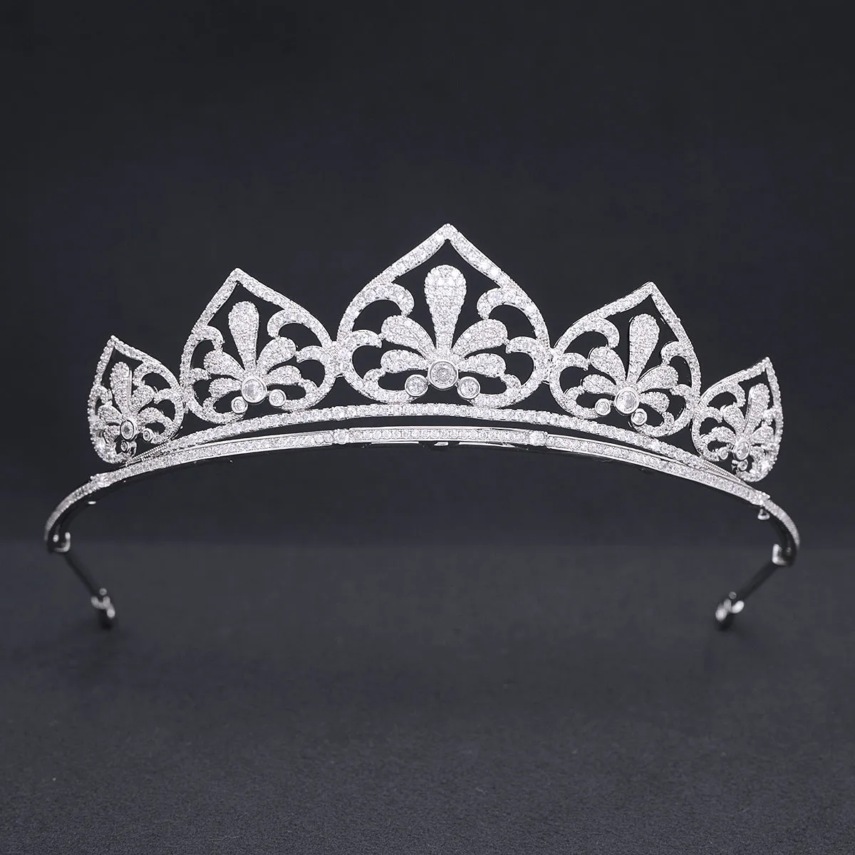 Cubic Zirconia Royal Tiara for Wedding,Crystal Bridal Headpieces for Women CH10392