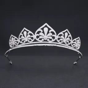 Cubic Zirconia Royal Tiara for Wedding,Crystal Bridal Headpieces for Women CH10392