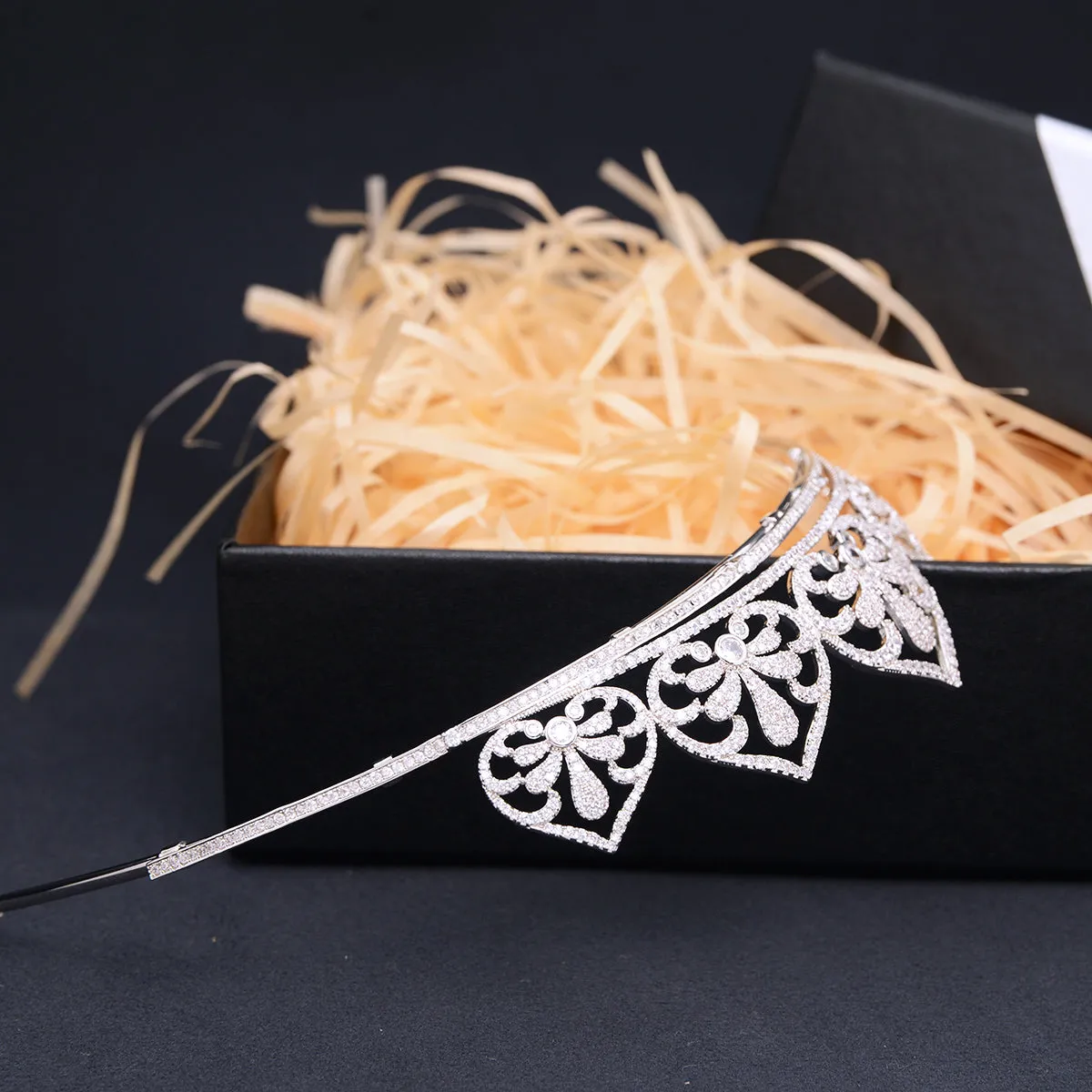 Cubic Zirconia Royal Tiara for Wedding,Crystal Bridal Headpieces for Women CH10392