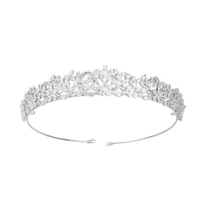 Cubic Zirconia Wedding Tiara for Bridal, Crystal Headband Girl Hair Accessories