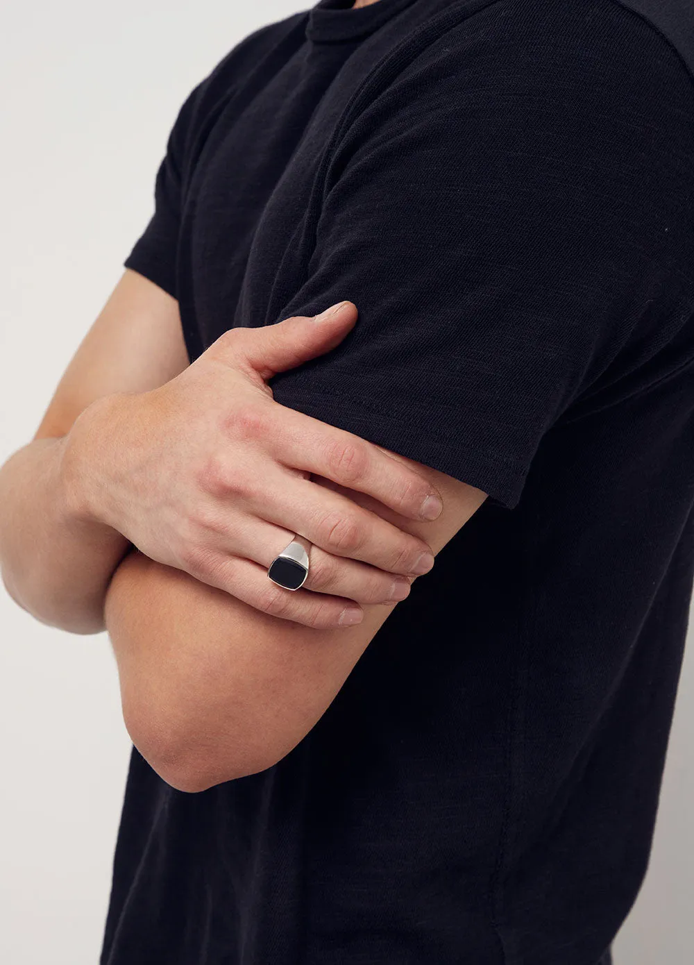 Cushion Black Onyx Ring