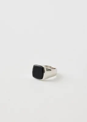 Cushion Black Onyx Ring