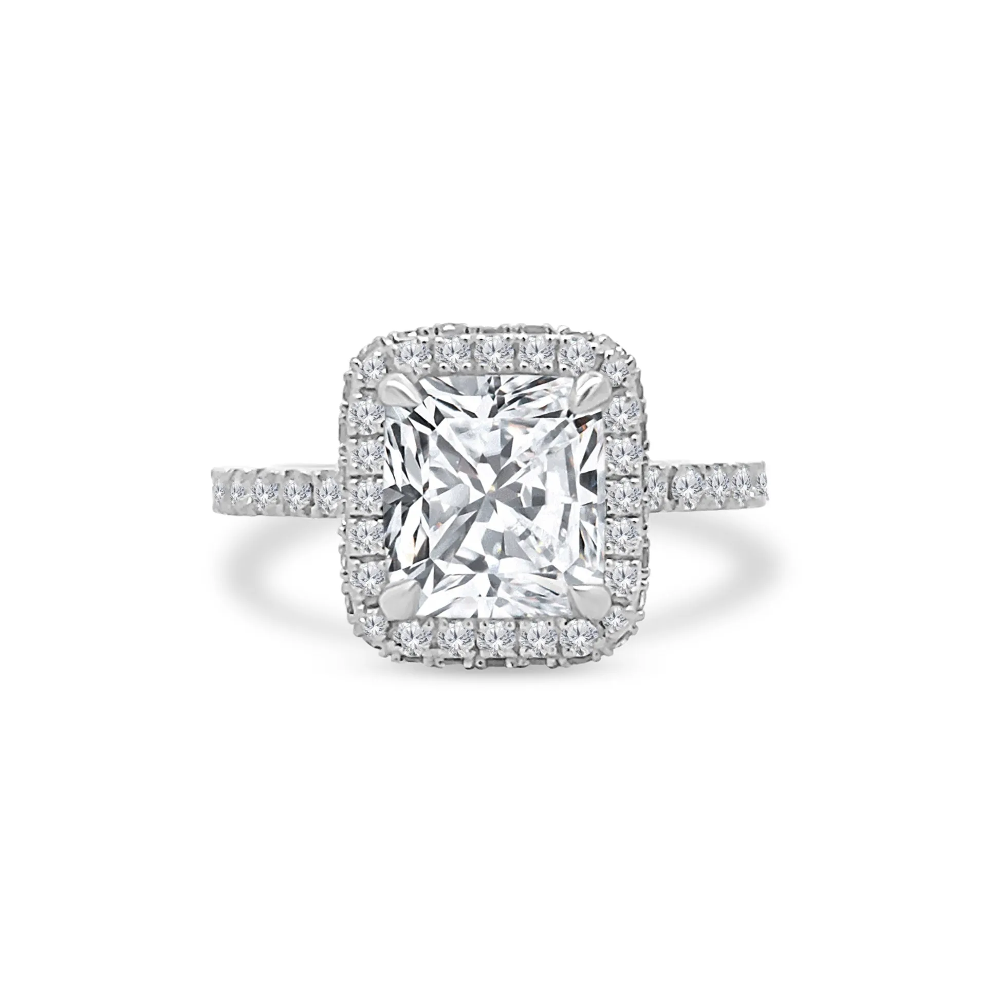 Cushion Diamond Halo Ring
