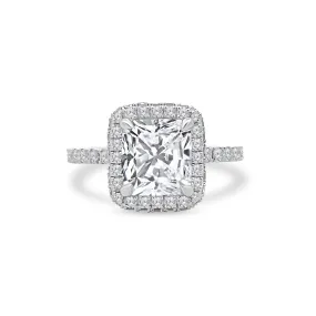 Cushion Diamond Halo Ring