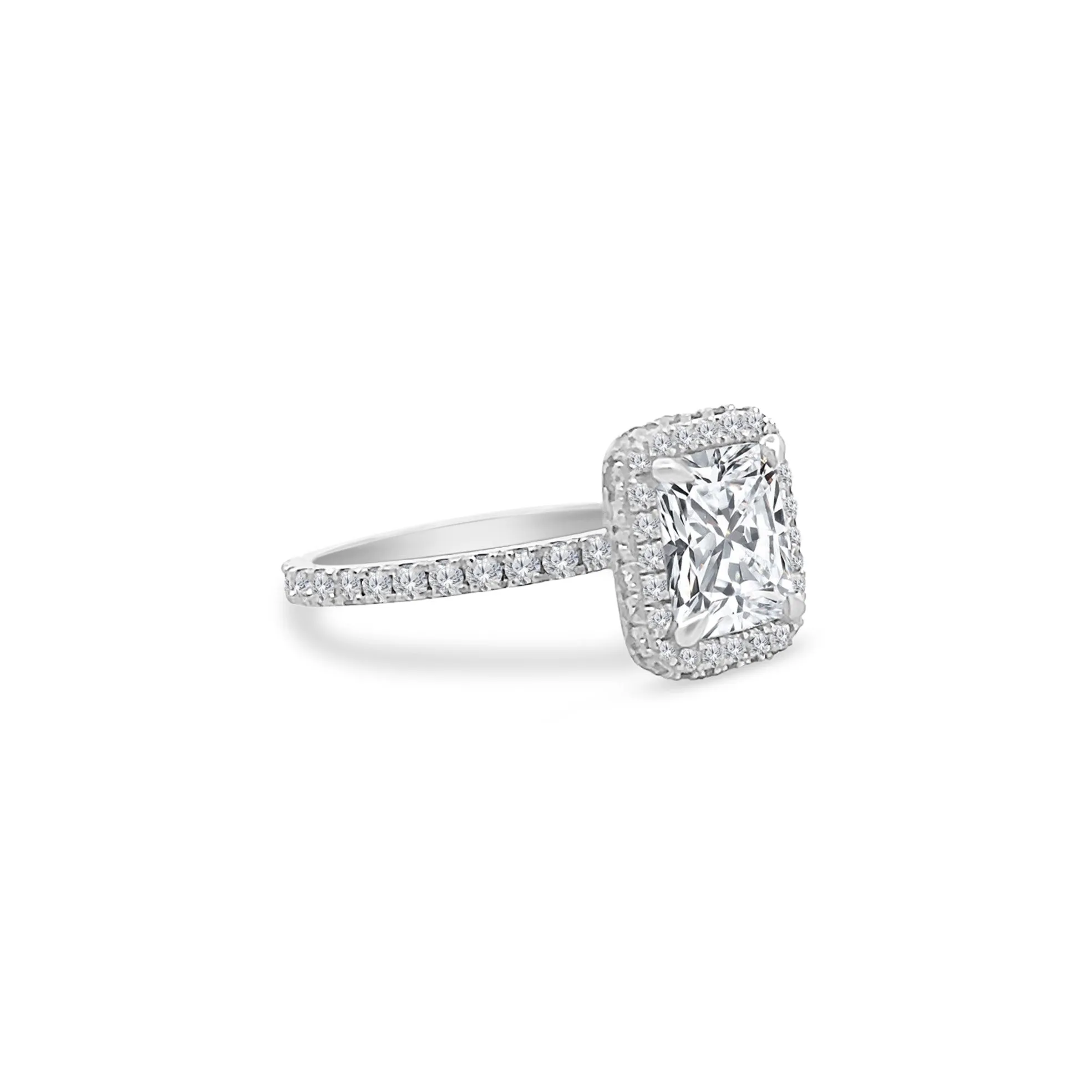 Cushion Diamond Halo Ring