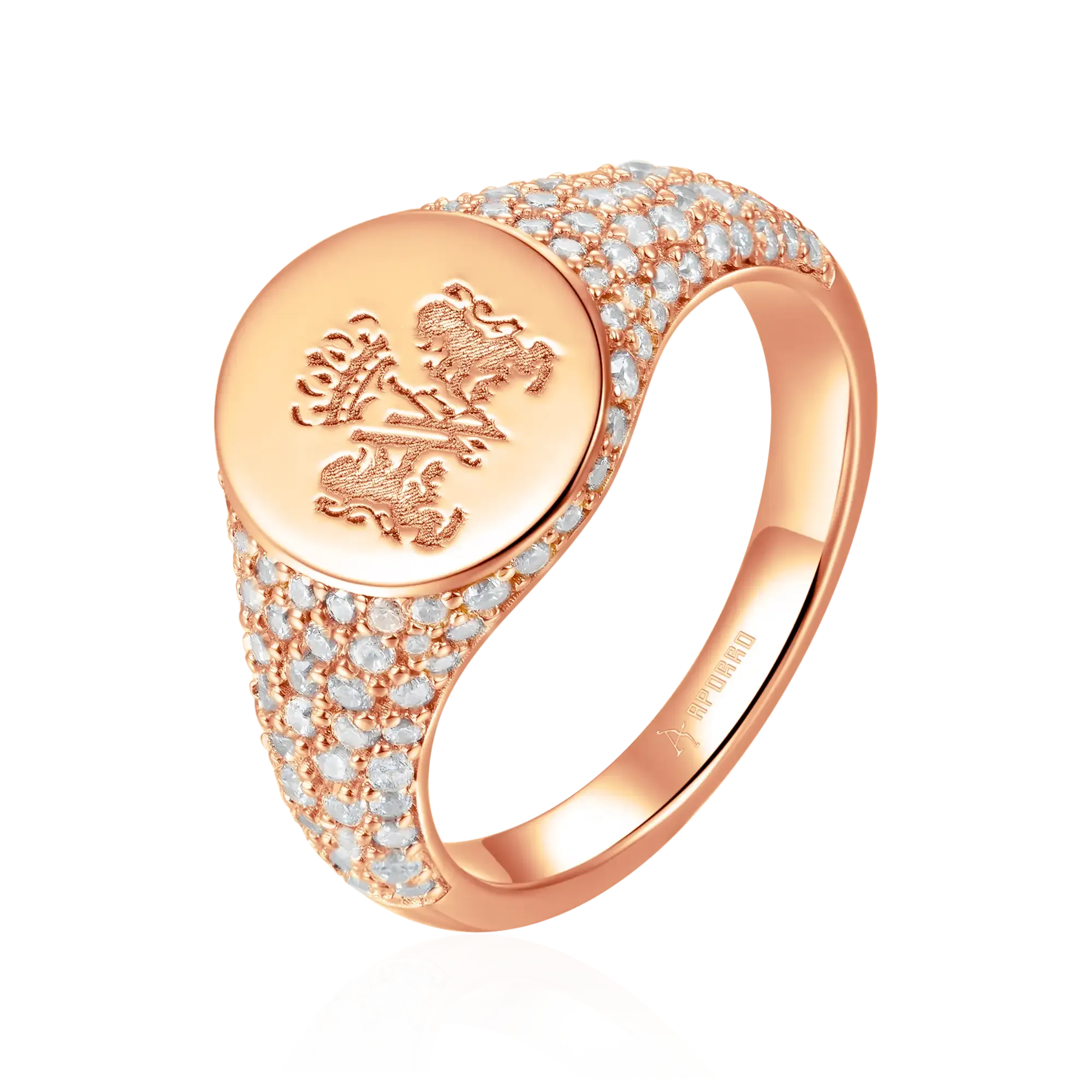 Custom Iced Signet Ring - Pattern