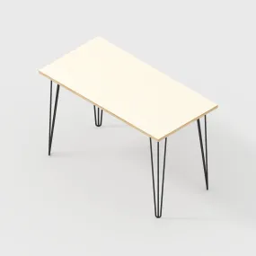 Custom Plywood Desk with Hairpin Legs