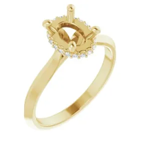 Customizable Hidden Halo Engagement Ring