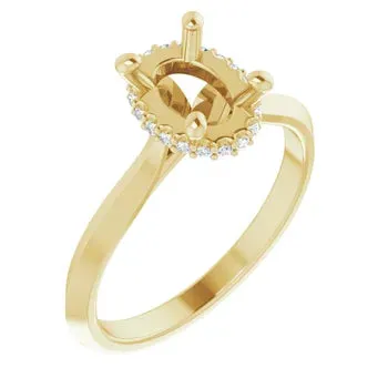 Customizable Hidden Halo Engagement Ring