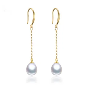 Dangling Freshwater Pearl Earrings