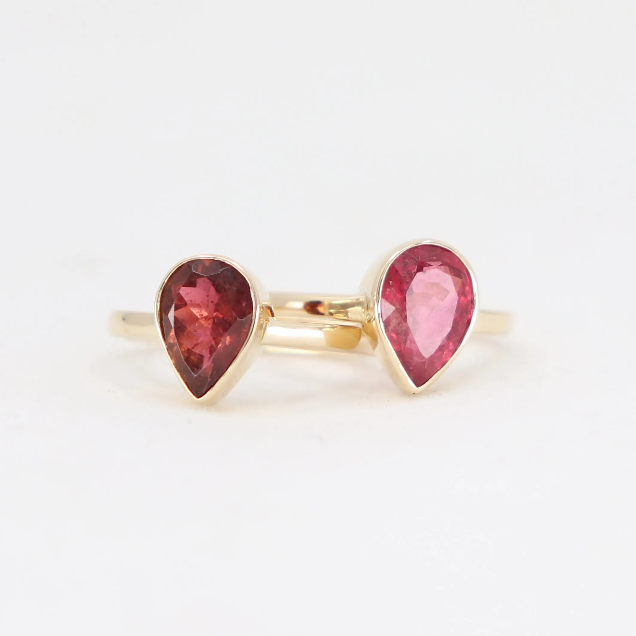 Dark Raspberry Tourmaline 9k Yellow Gold