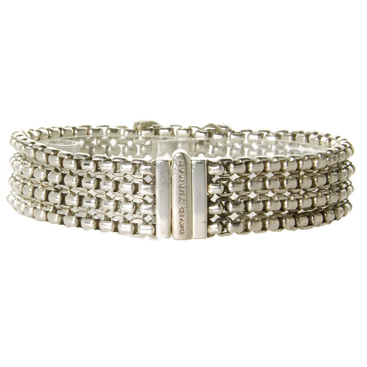 David Yurman 4 Row Diamond X Bracelet