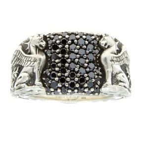 David Yurman Black Diamond Griffin Signet Ring