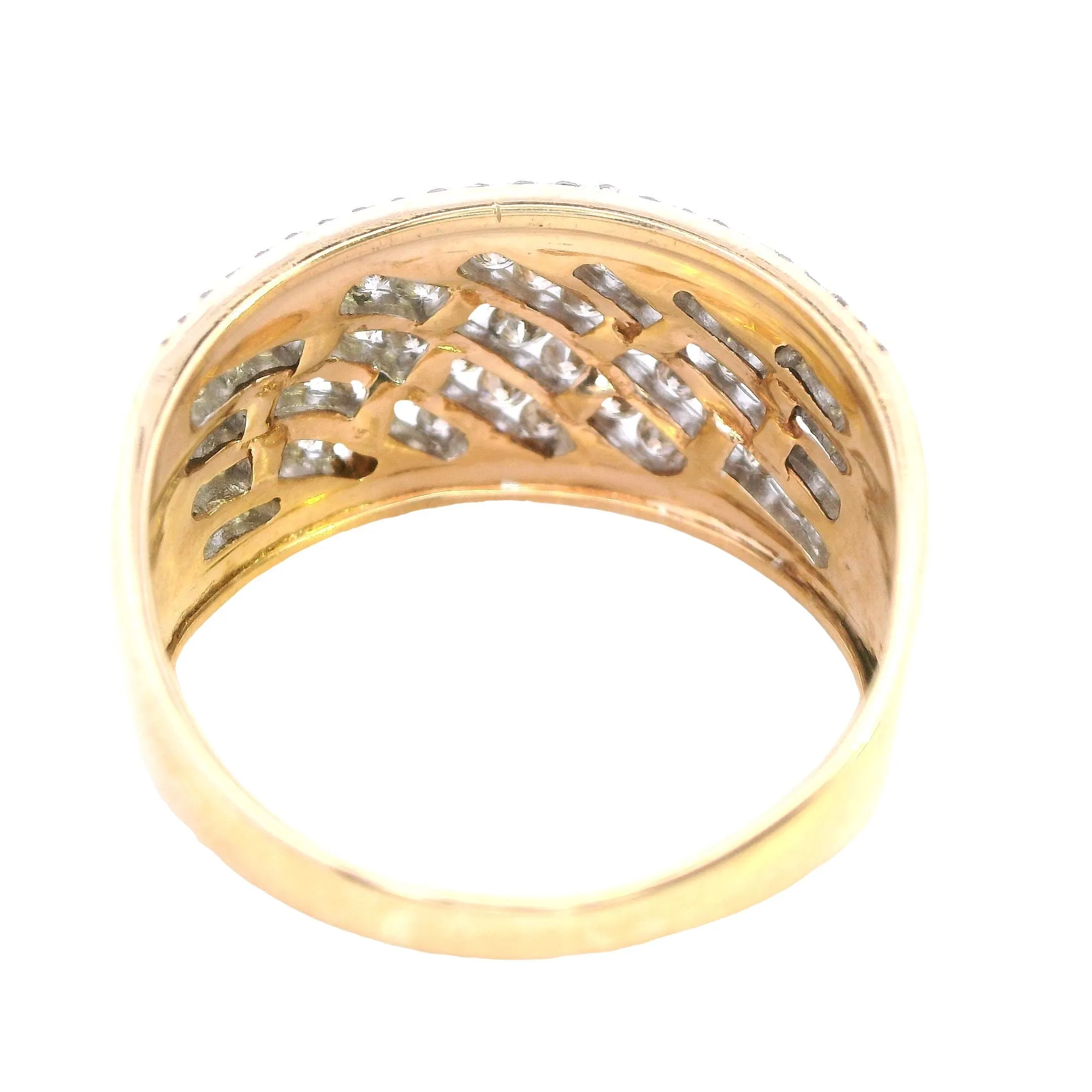 Dazzling 10ct Yellow Gold Channel-Set Diamond Ring