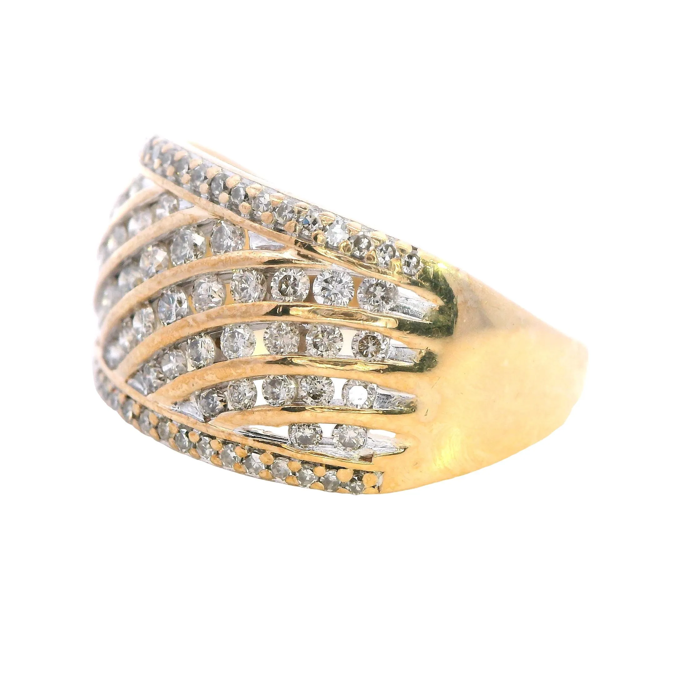 Dazzling 10ct Yellow Gold Channel-Set Diamond Ring