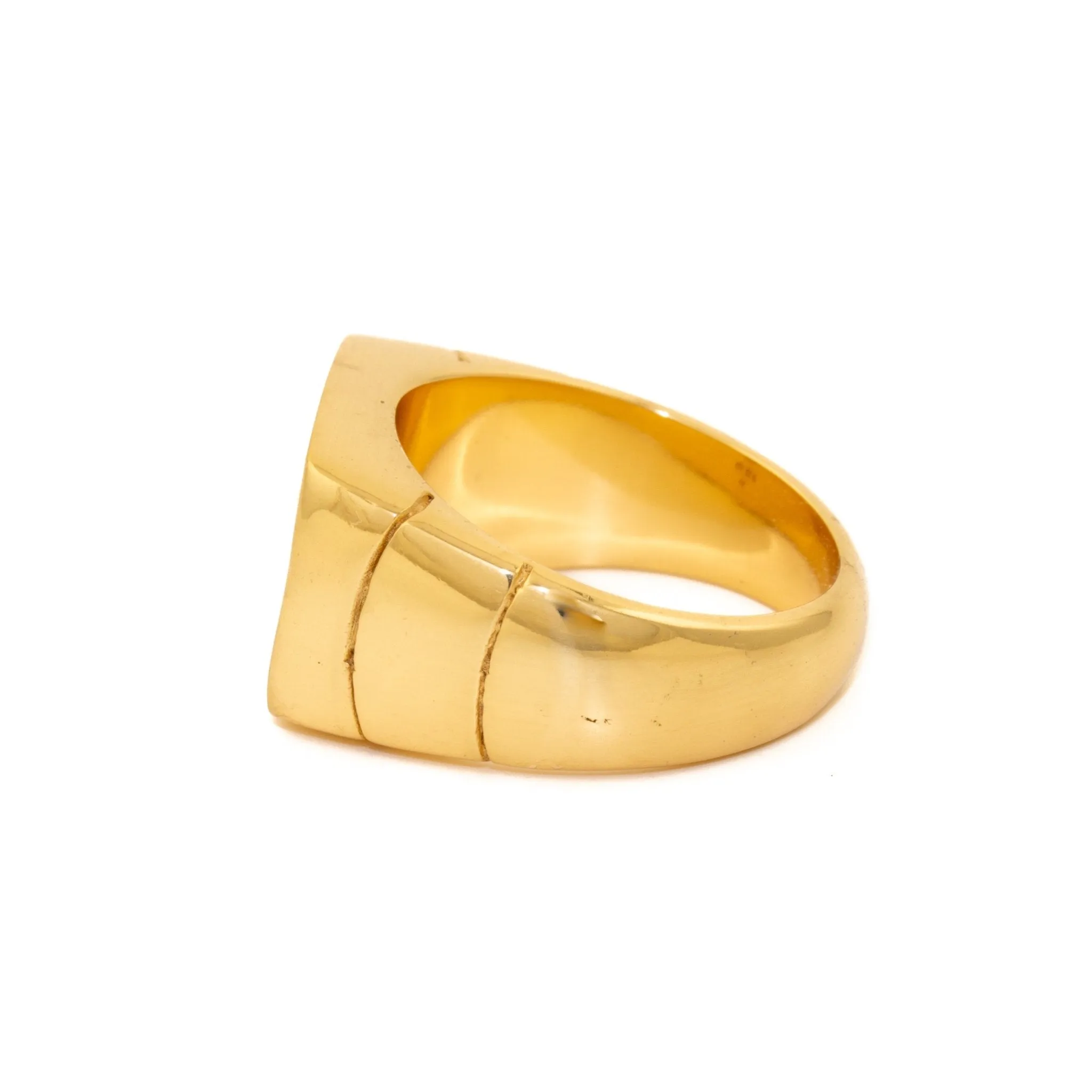 Death Moth Gold Signet Ring