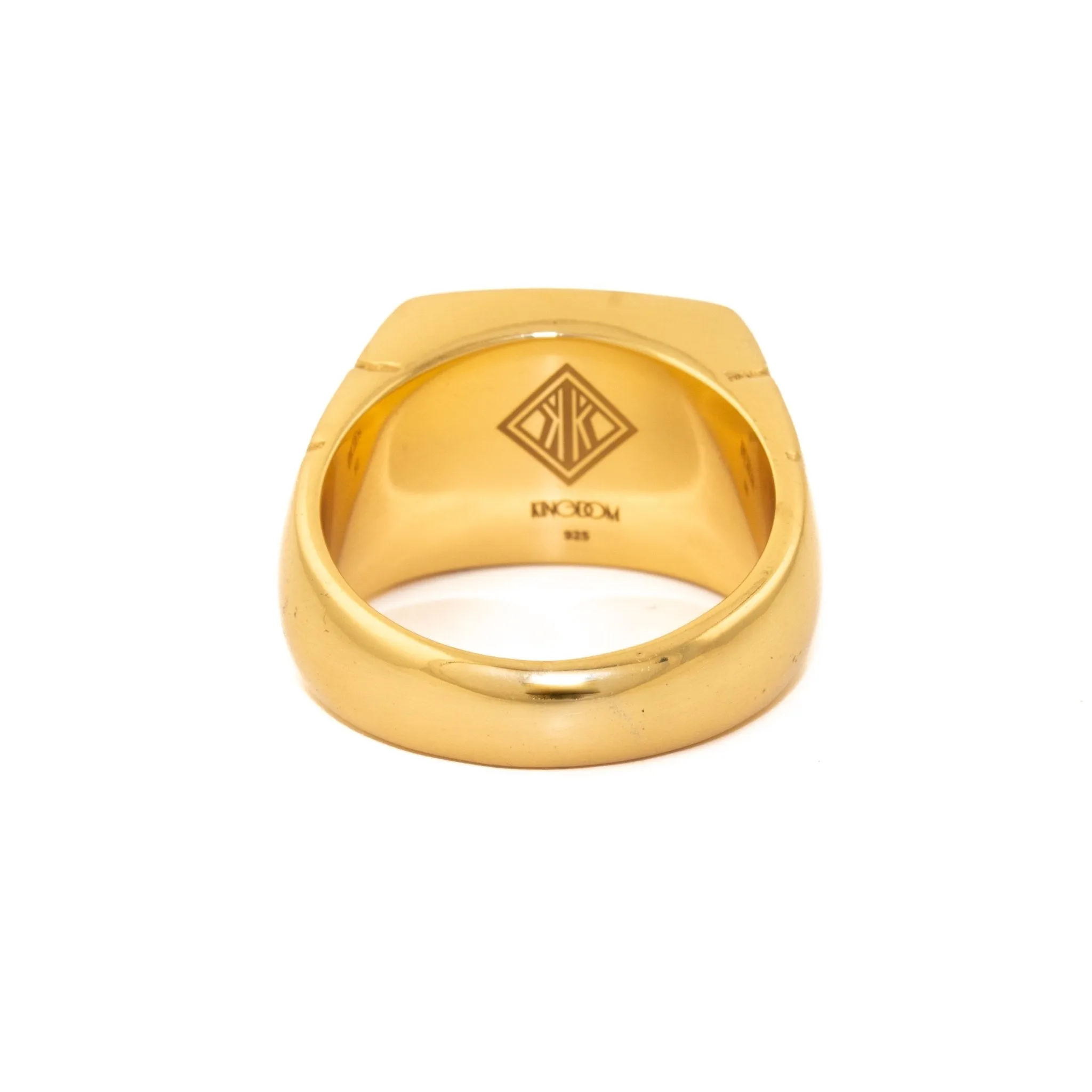 Death Moth Gold Signet Ring