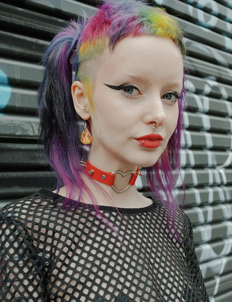 DEMON HEARTS CHOKER - RED