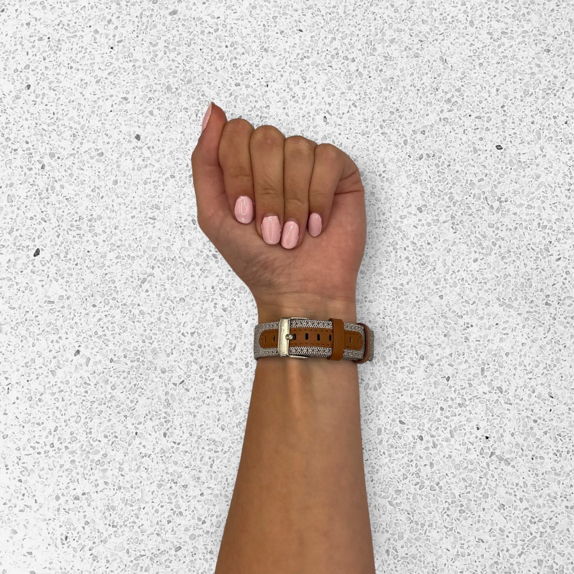 Denim & Leather Watch Straps Compatible with the Kogan Active  II Smart Watch